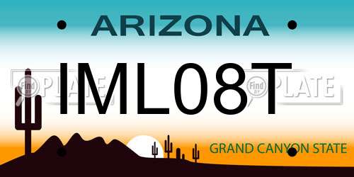 IML08T Arizona License Plate