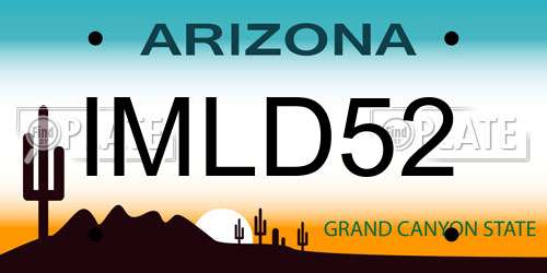 IMLD52 Arizona License Plate