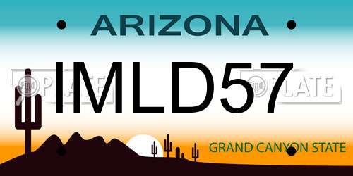IMLD57 Arizona License Plate