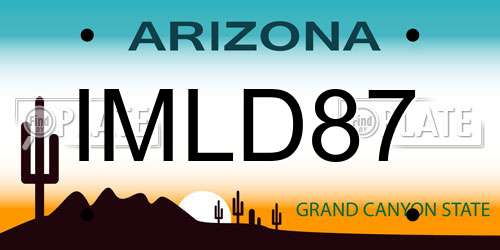 IMLD87 Arizona License Plate