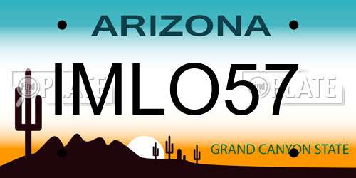 IMLO57 Arizona License Plate