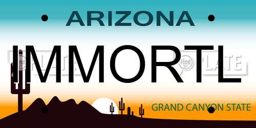 IMMORTL Arizona License Plate
