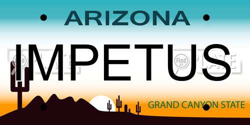 IMPETUS Arizona License Plate