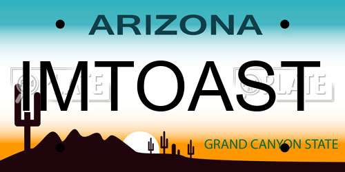 IMTOAST Arizona License Plate