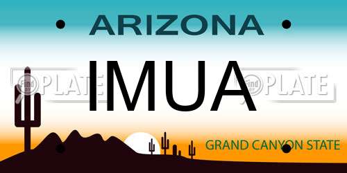 IMUA Arizona License Plate