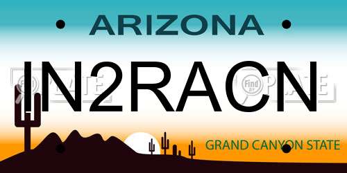IN2RACN license plate in AZ state