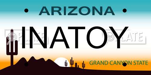 INATOY Arizona License Plate