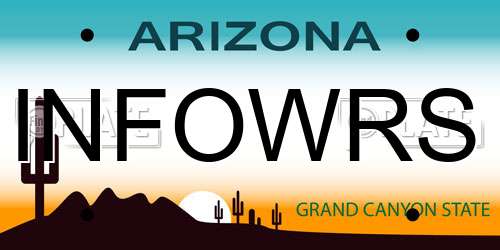 INFOWRS Arizona License Plate