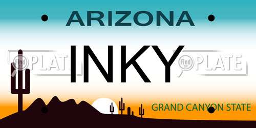 INKY Arizona License Plate