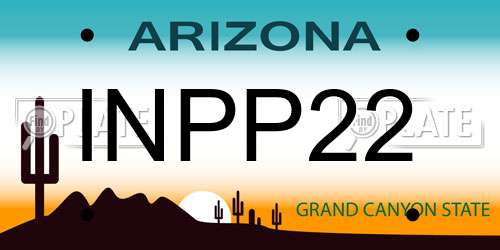 INPP22 Arizona License Plate