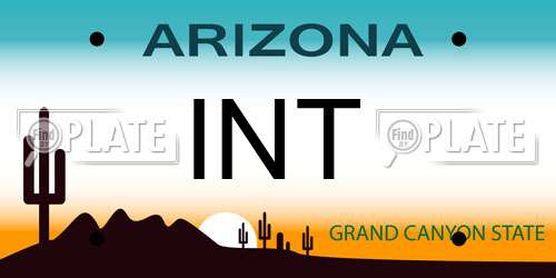 INT Arizona License Plate
