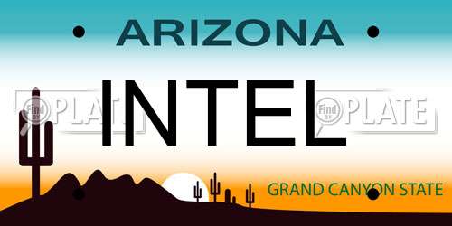 INTEL Arizona License Plate