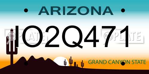 IO2Q471 Arizona License Plate