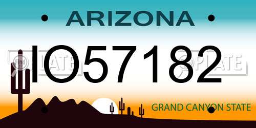 IO57182 Arizona License Plate