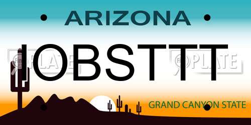 IOBSTTT Arizona License Plate
