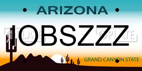 IOBSZZZ Arizona License Plate