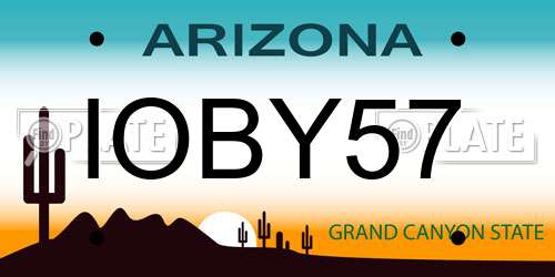 IOBY57 Arizona License Plate