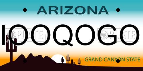 IOOQOGO Arizona License Plate