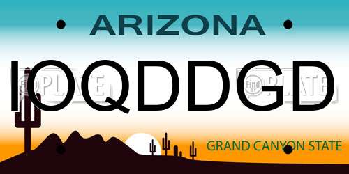 IOQDDGD Arizona License Plate