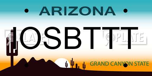 IOSBTTT Arizona License Plate