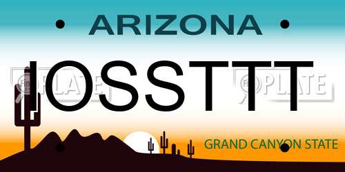 IOSSTTT Arizona License Plate