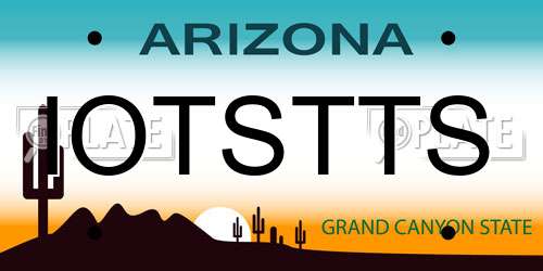 IOTSTTS Arizona License Plate