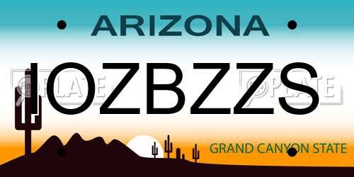IOZBZZS Arizona License Plate