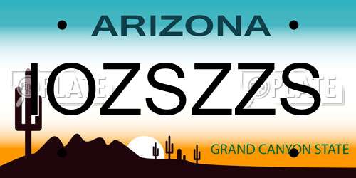 IOZSZZS Arizona License Plate