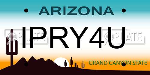 IPRY4U Arizona License Plate