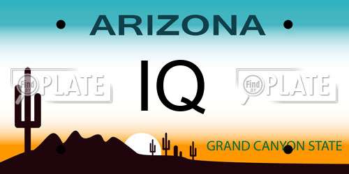 IQ Arizona License Plate