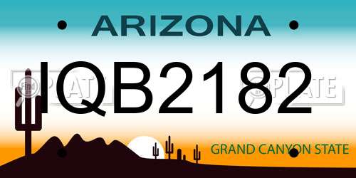 IQB2182 Arizona License Plate