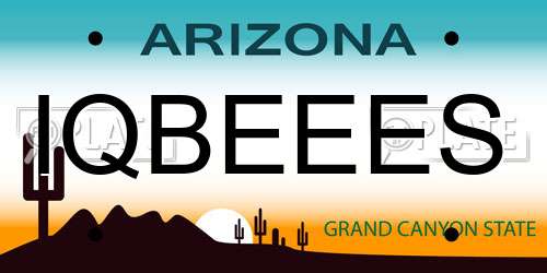 IQBEEES Arizona License Plate