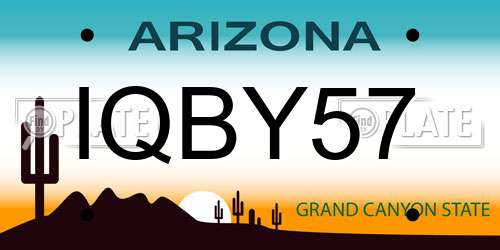 IQBY57 Arizona License Plate