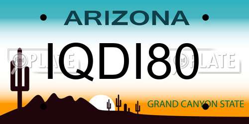 IQDI80 Arizona License Plate