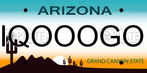 IQOOOGO Arizona License Plate