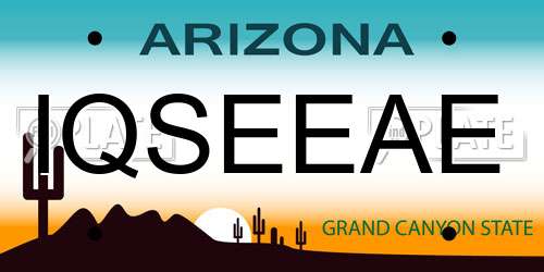 IQSEEAE Arizona License Plate
