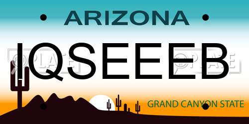 IQSEEEB Arizona License Plate