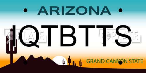 IQTBTTS Arizona License Plate