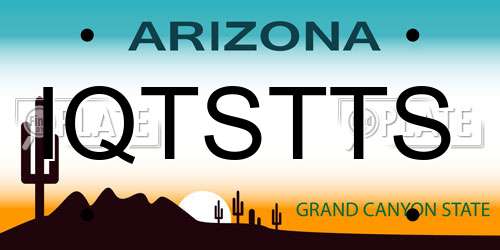 IQTSTTS Arizona License Plate