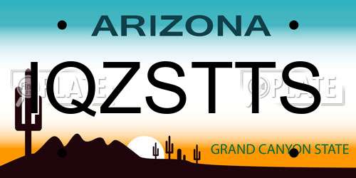 IQZSTTS Arizona License Plate