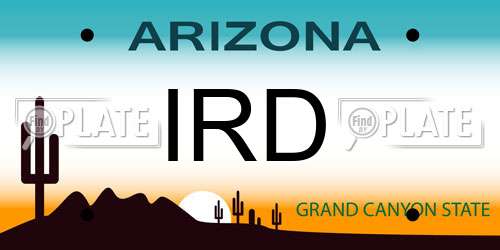 IRD Arizona License Plate