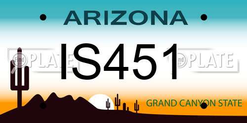 IS451 Arizona License Plate