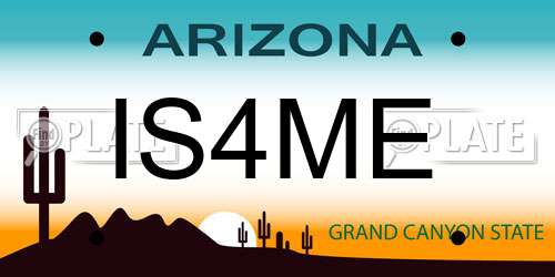 IS4ME Arizona License Plate