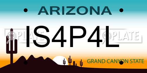 IS4P4L Arizona License Plate