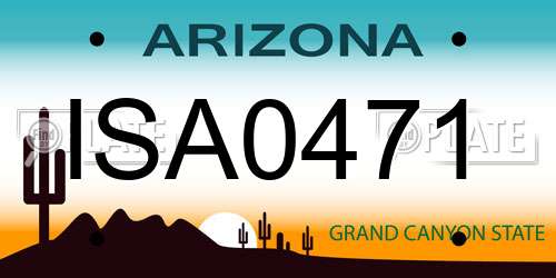 ISA0471 Arizona License Plate
