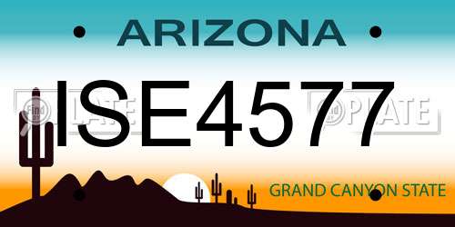 ISE4577 Arizona License Plate