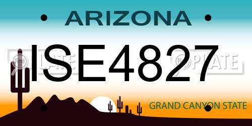 ISE4827 Arizona License Plate