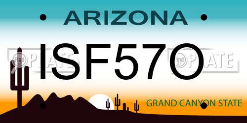 ISF57O Arizona License Plate