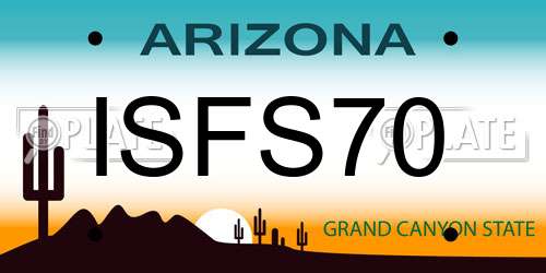 ISFS70 Arizona License Plate