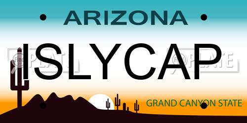 ISLYCAP Arizona License Plate